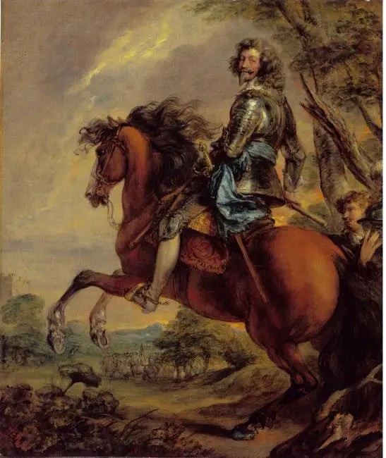 Portrait von Albert de Ligne, Fürst von Arenberg, auf dem Pferd - Thomas Gainsborough