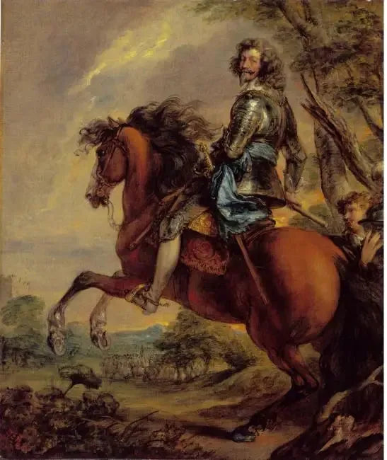Portrait von Albert de Ligne, Fürst von Arenberg, auf dem Pferd - Thomas Gainsborough