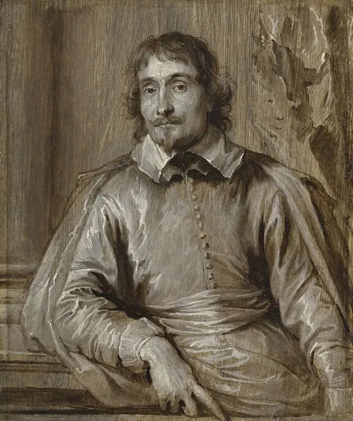 Portrait von Alessandro Scaglia (Graustufen) - Antoine van Dyck