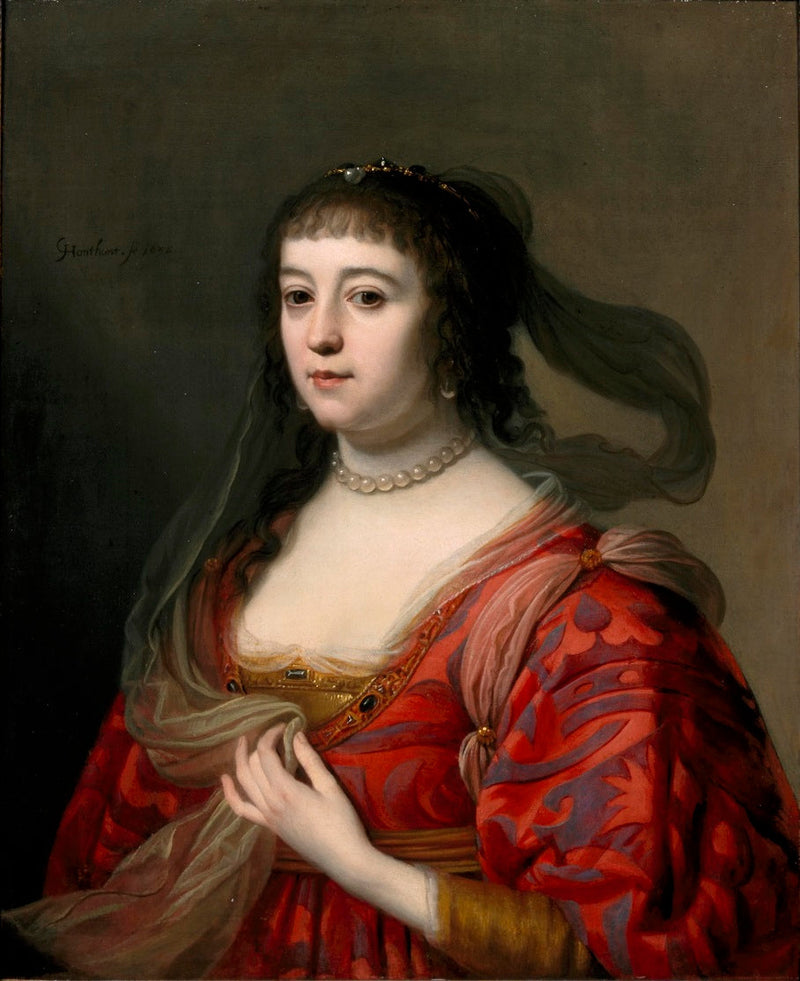 Porträt von Amalia van Solms - Gerrit van Honthorst