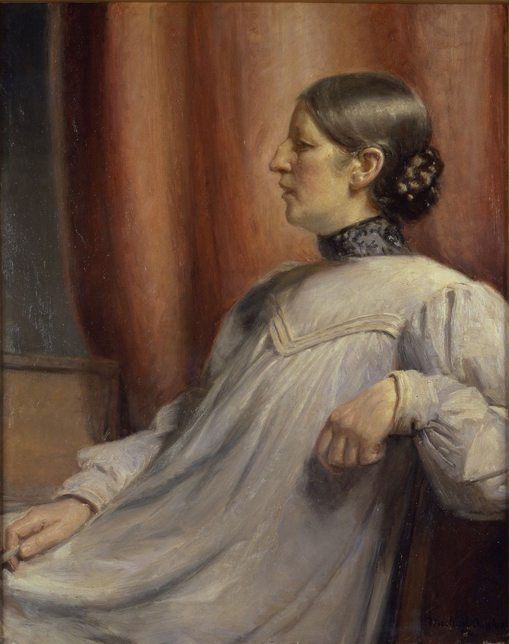 Portrait d'Anna Ancher. 1912. - Michael Peter Ancher image 1 reproduction artisanale de tableau