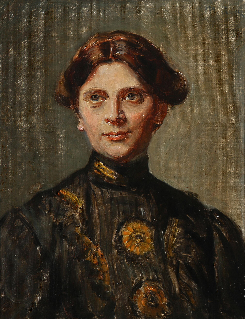 Porträt von Anna Bitsch, geb. Saxild. -Michael Peter Ancher