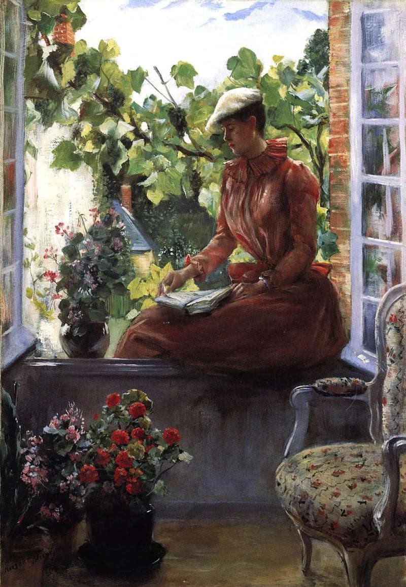 Porträt von Anna Gœneutte mit Barett - Norbert Gœneutte
