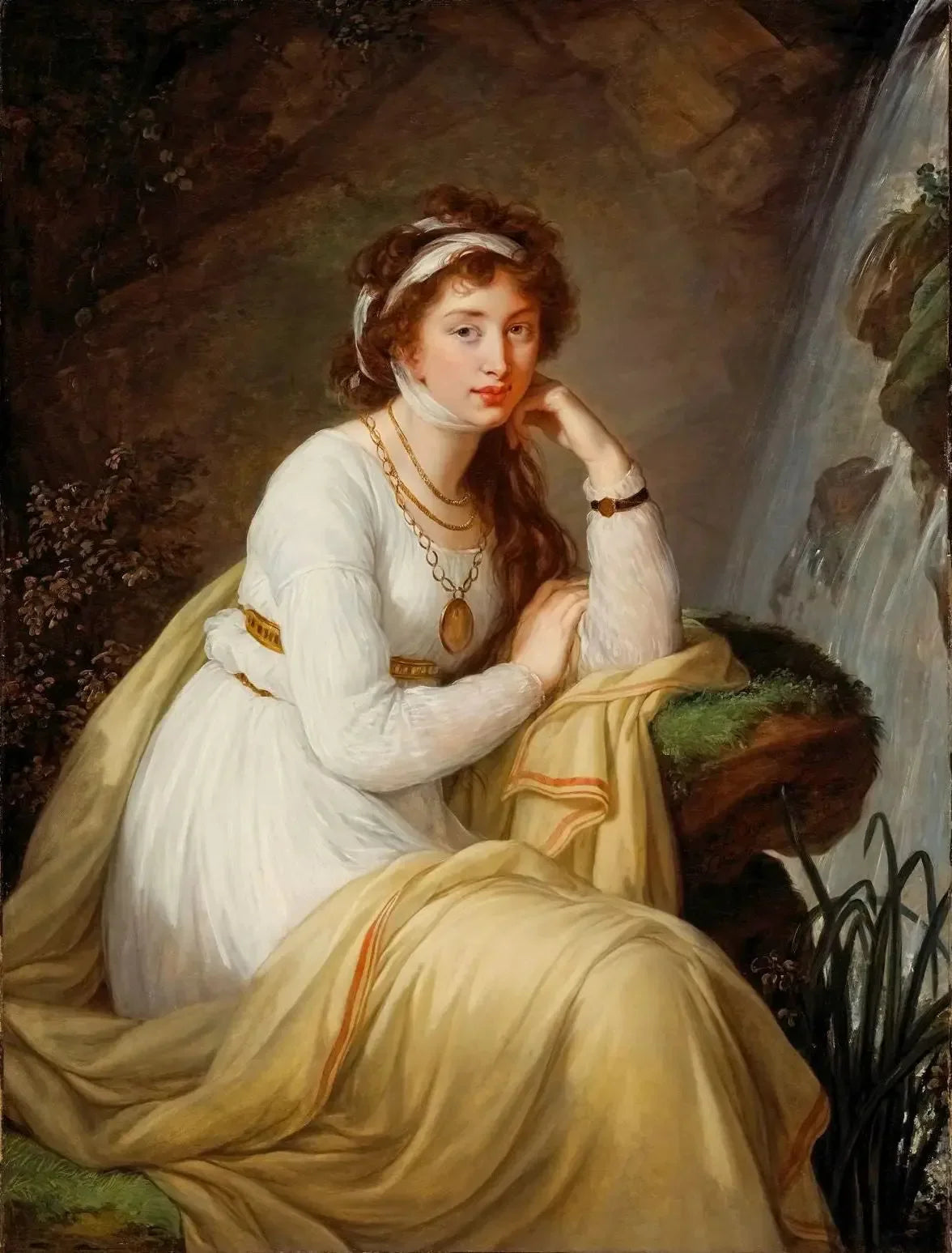 Portrait d'Anna Ivanovna Tolstoï (Baryatinskaya) - Élisabeth Vigée Le Brun image 1 reproduction de peinture à l’huile