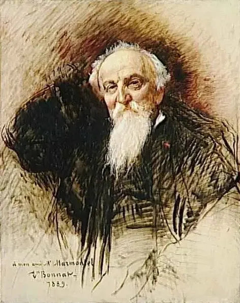 Portrait von Antoine François Marmontel (1816-1898), französischer Pianist, Komponist und Musikwissenschaftler - Léon Bonnat