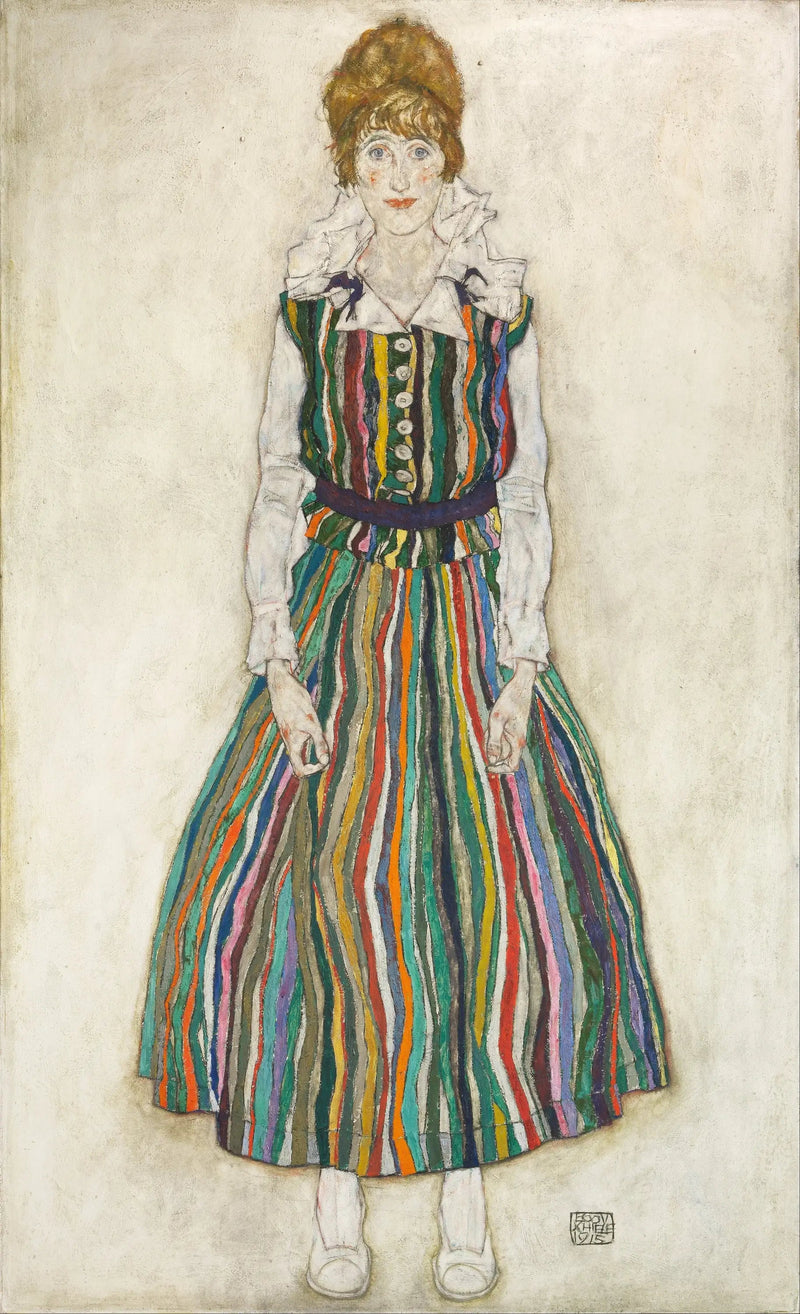 Porträt von Edith (der Ehefrau des Künstlers) - Egon Schiele