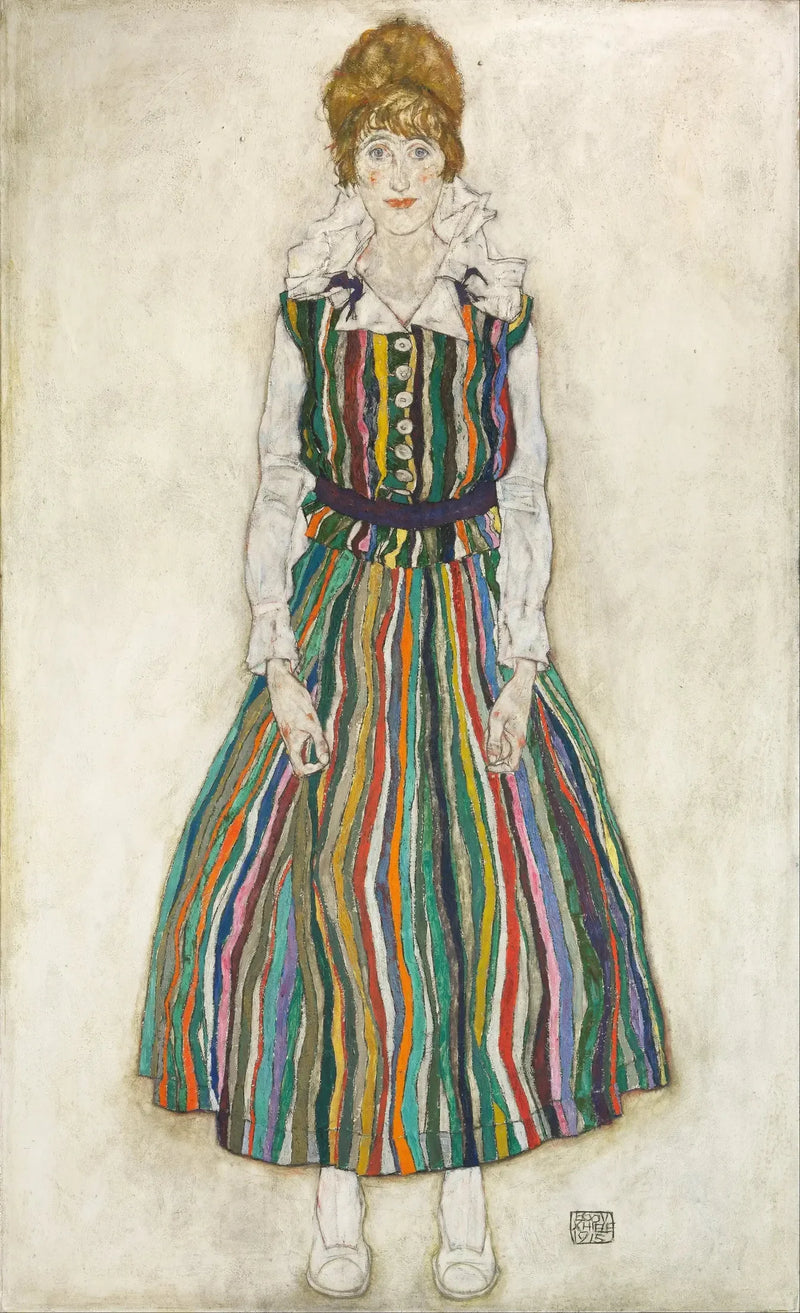Porträt von Edith (der Ehefrau des Künstlers) - Egon Schiele