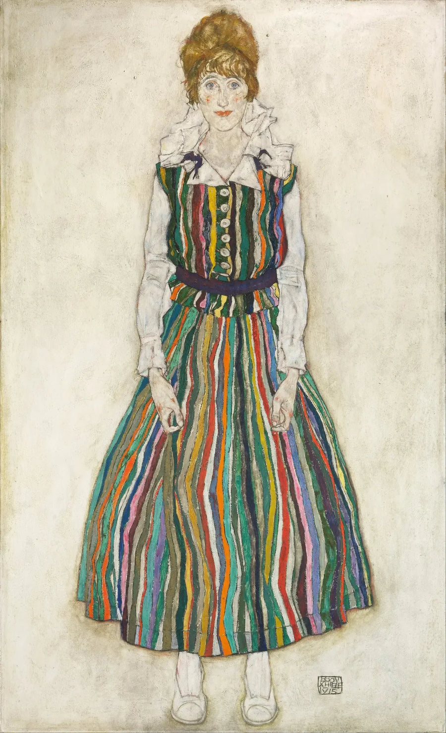 Porträt von Edith (der Ehefrau des Künstlers) - Egon Schiele