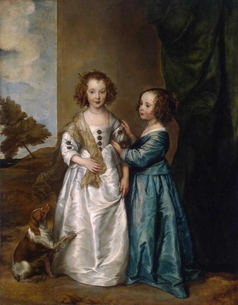 Portrait von Elizabeth und Philadelphia Wharton - Antoine van Dyck