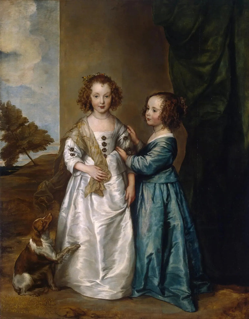Portrait von Elizabeth und Philadelphia Wharton - Antoine van Dyck