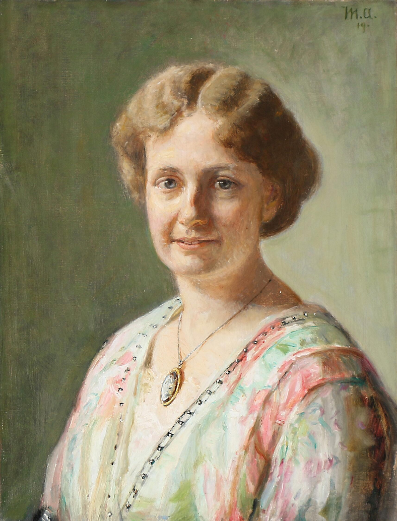 Porträt von Else Guldberg, geb. Richter. -Michael Peter Ancher