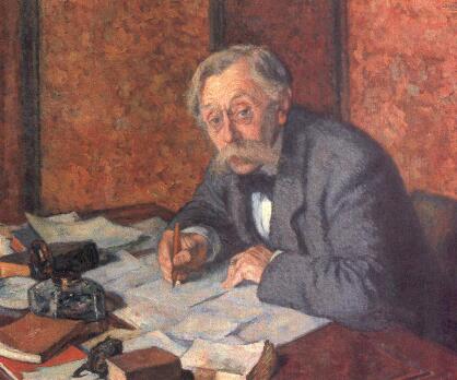 Porträt von Émile Verhaeren - Théo van Rysselberghe