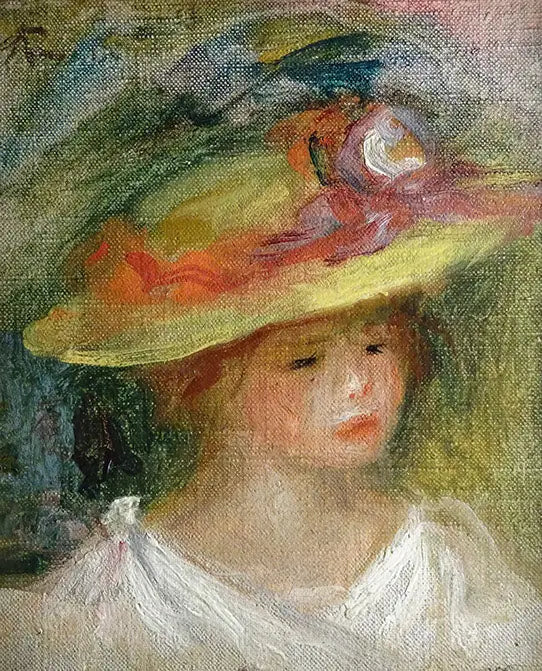Kinderporträt mit Hut - Pierre-Auguste Renoir