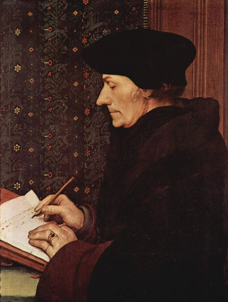Porträt des Erasmus schreibend - Hans Holbein der Jüngere