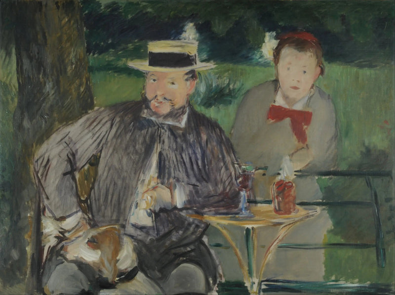 Porträt von Ernest Hoschede und seiner Tochter Marthe - Édouard Manet