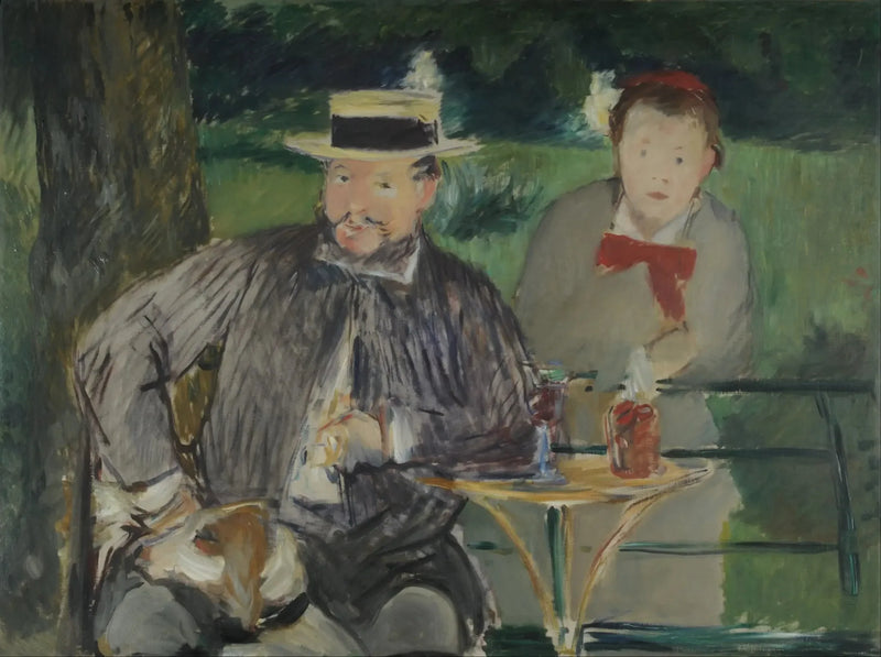 Porträt von Ernest Hoschede und seiner Tochter Marthe - Édouard Manet