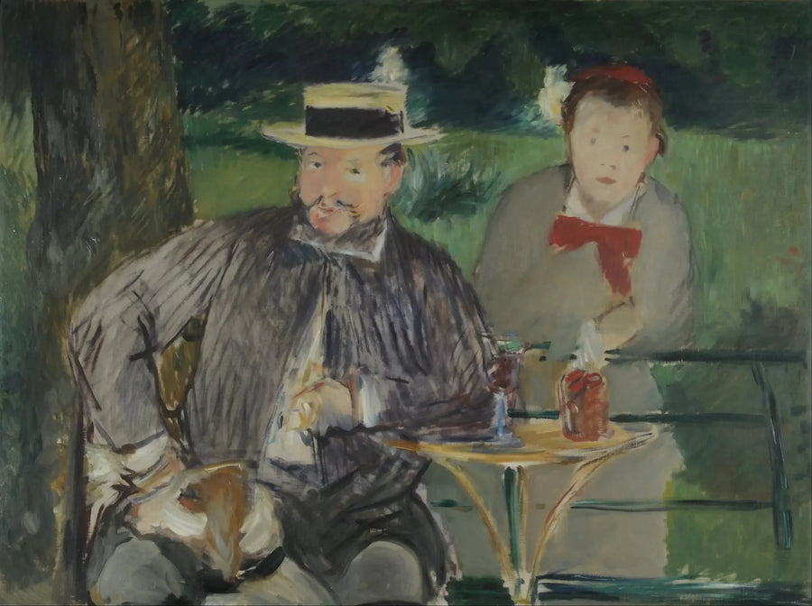 Porträt von Ernest Hoschede und seiner Tochter Marthe - Édouard Manet