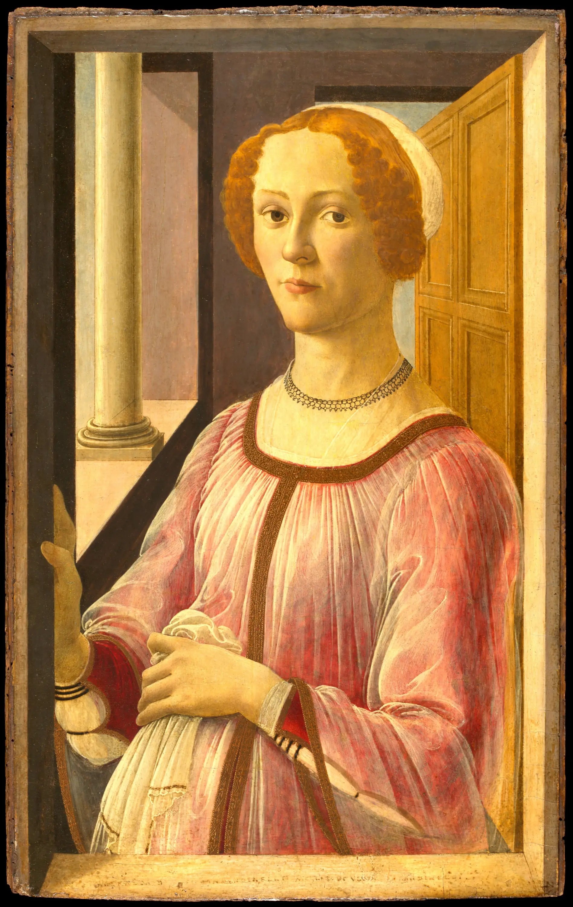 Portrait d'Esmeralda Brandini - Sandro Botticelli image 1 copie peinte à la main à l’huile