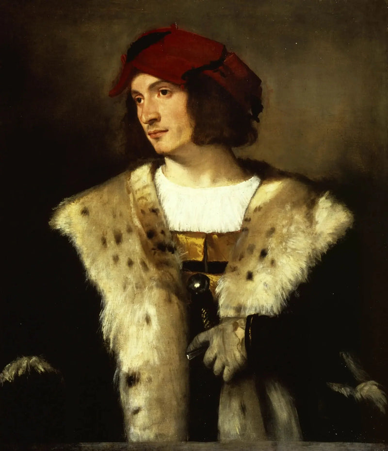 Portrait eines Mannes mit rotem Hut - Titian