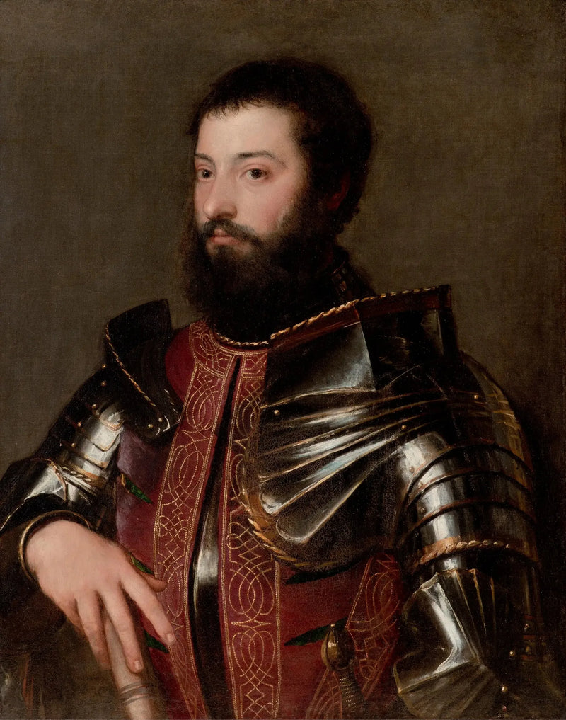 Portrait eines Mannes in Rüstung - Titian