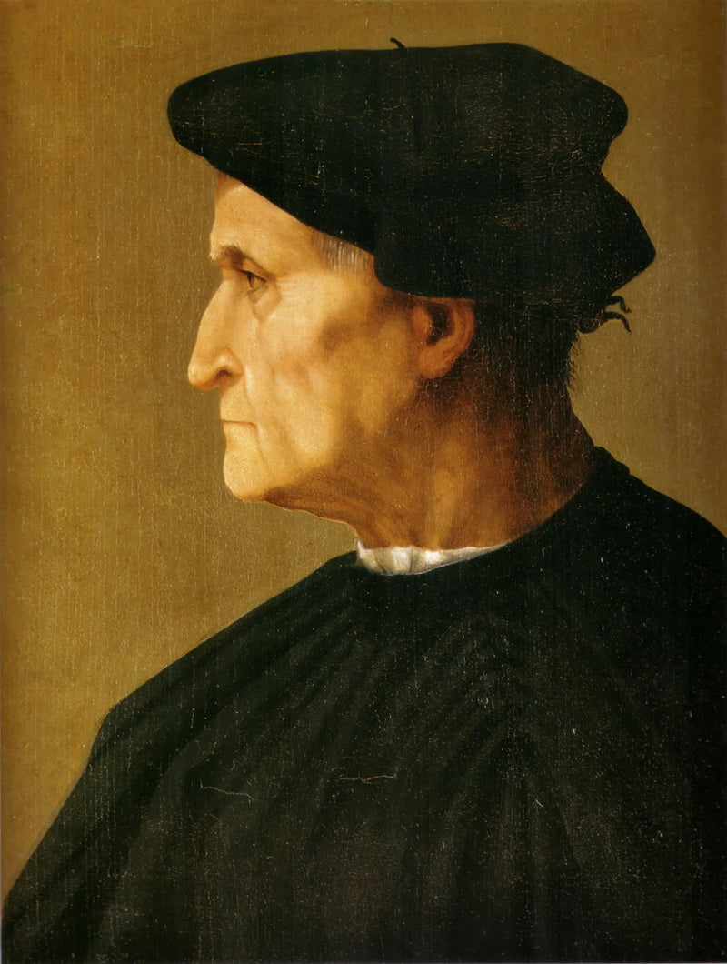 Porträt eines Mannes in Schwarz - Rosso Fiorentino