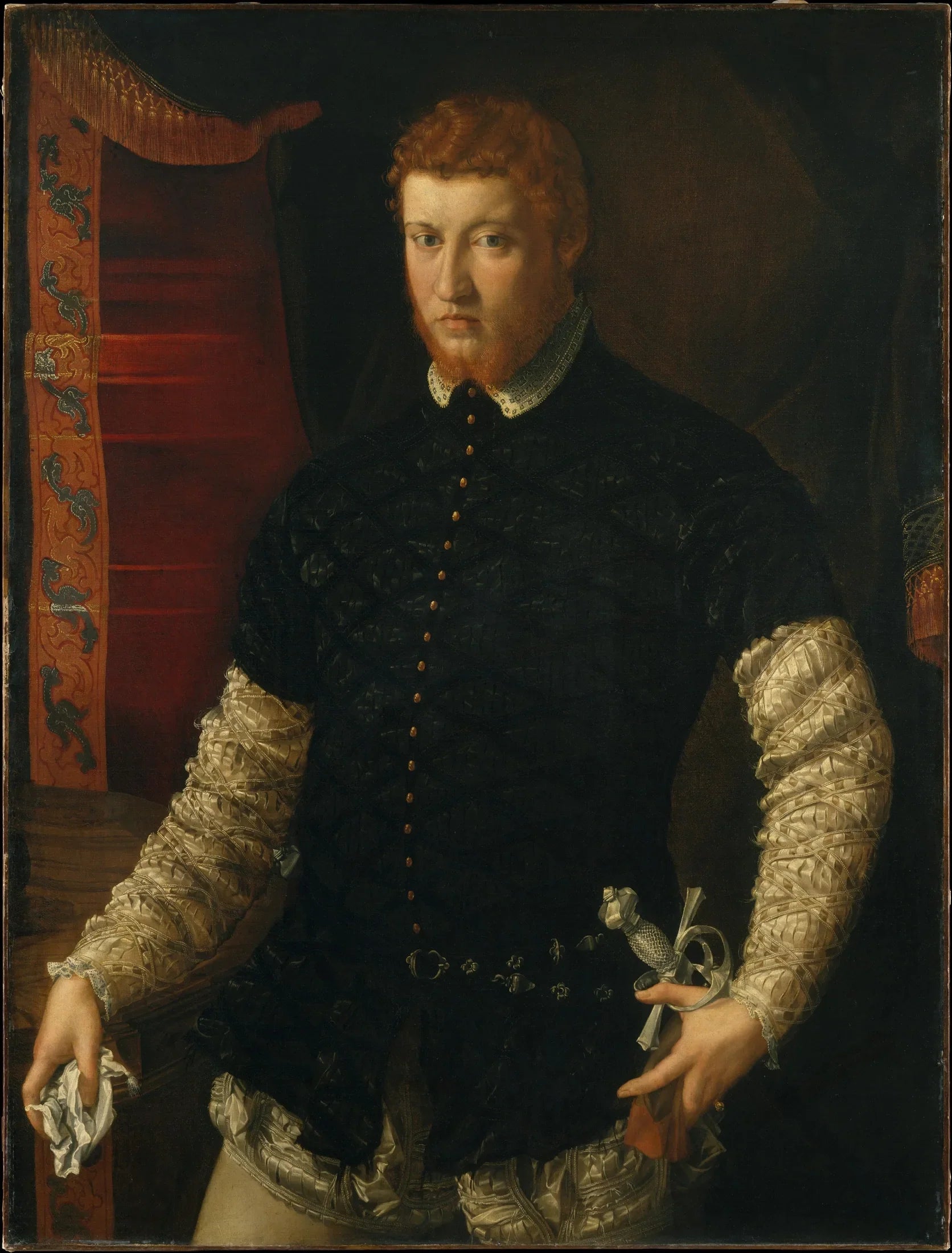 Portrait d'homme - Francesco Salviati image 1 copie peinte à la main à l’huile