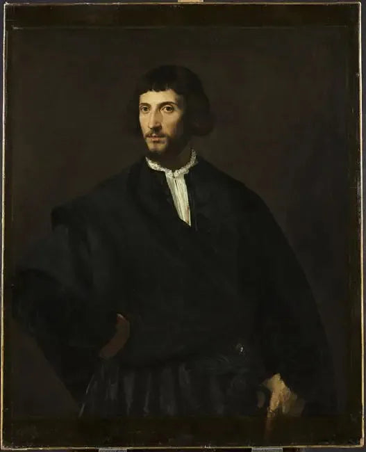 Porträt eines Mannes, Hand an der Taille - Titian