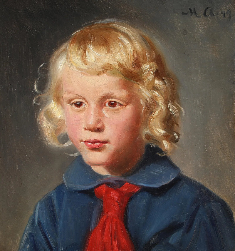 Porträt von Ib Kierulff im Alter von 6 Jahren. – Michael Peter Ancher