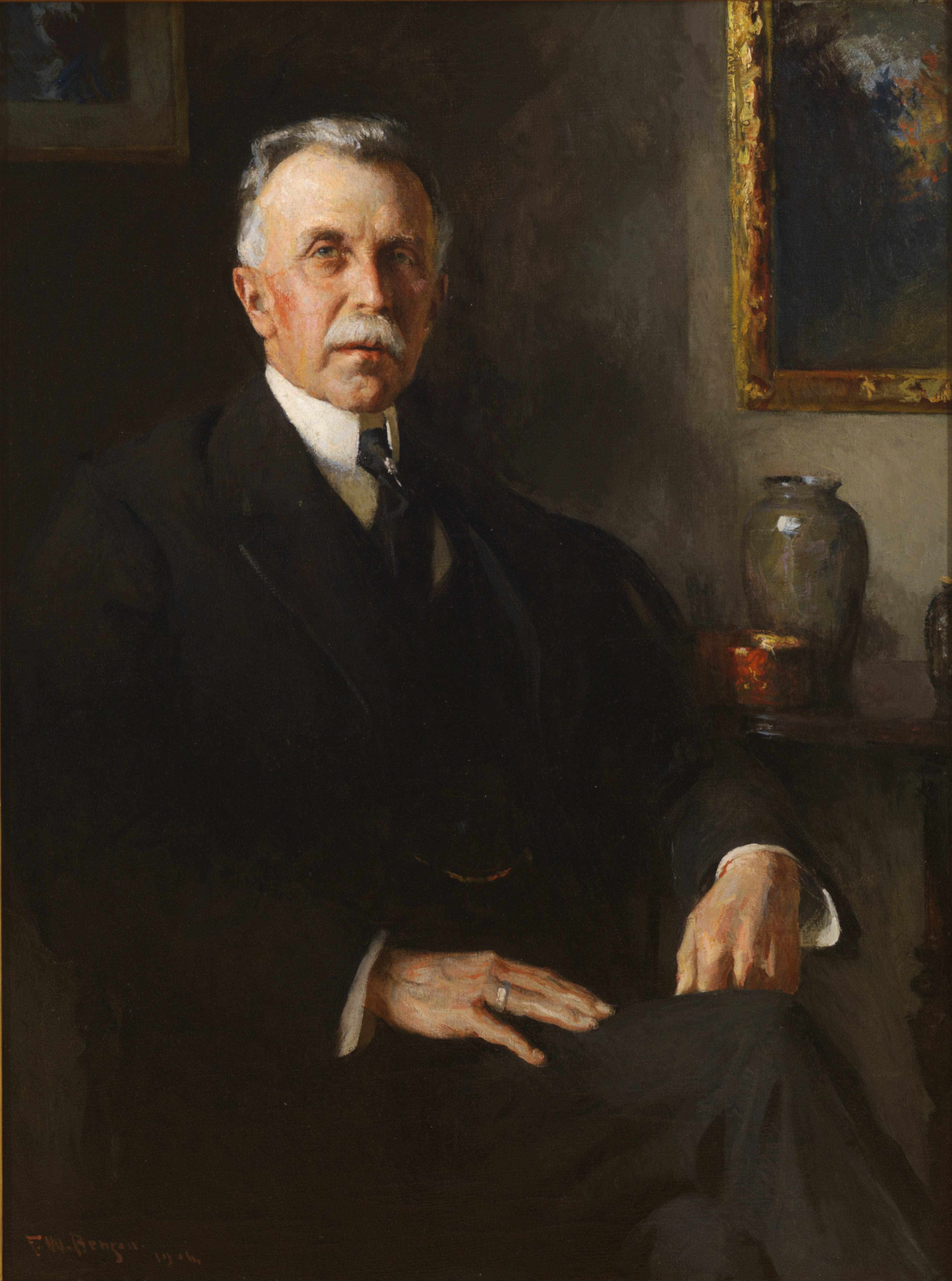 Portrait d'Isaac C. Bates, Esq. - Frank Weston Benson image 1 copie peinte à la main à l’huile