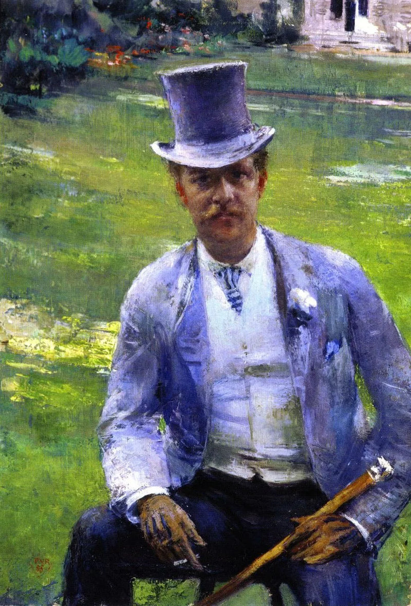 Porträt von Octave Maus als Dandy - Théo van Rysselberghe