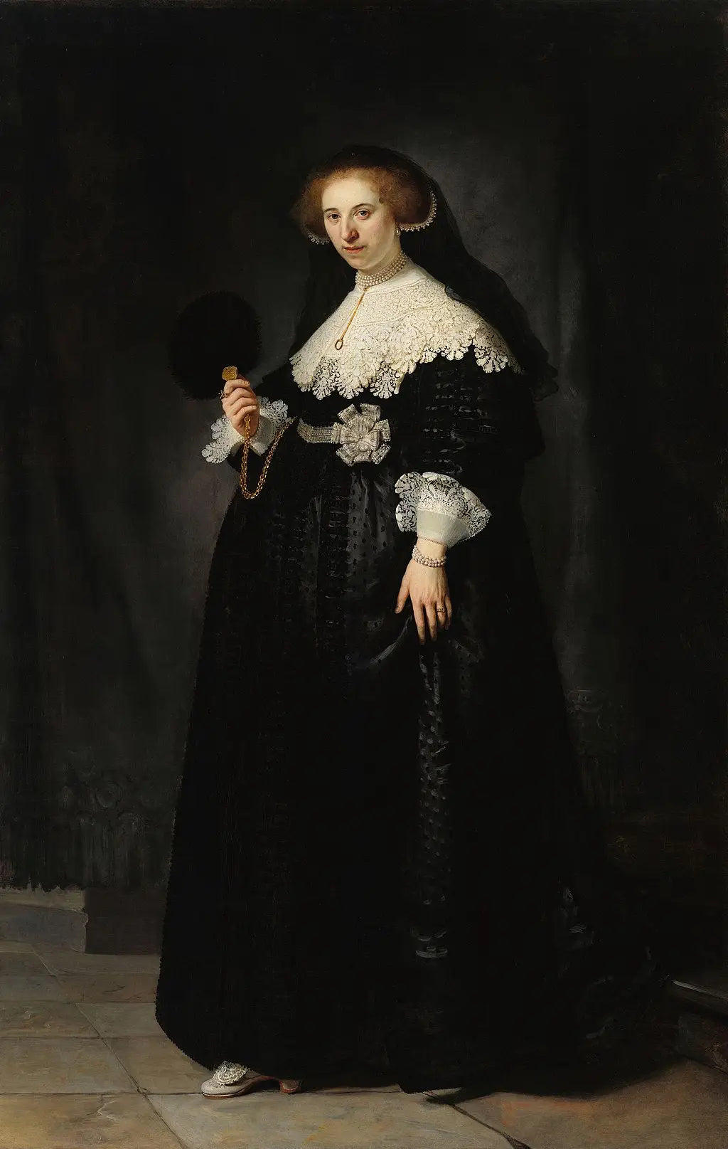 Portrait d'Oopjen Coppit - Rembrandt image 1 reproduction d’œuvre d’art à l’huile