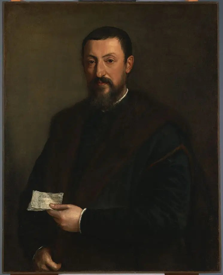 Portrait eines Freundes des Tizian, Marco Mantova Benevides - Titian