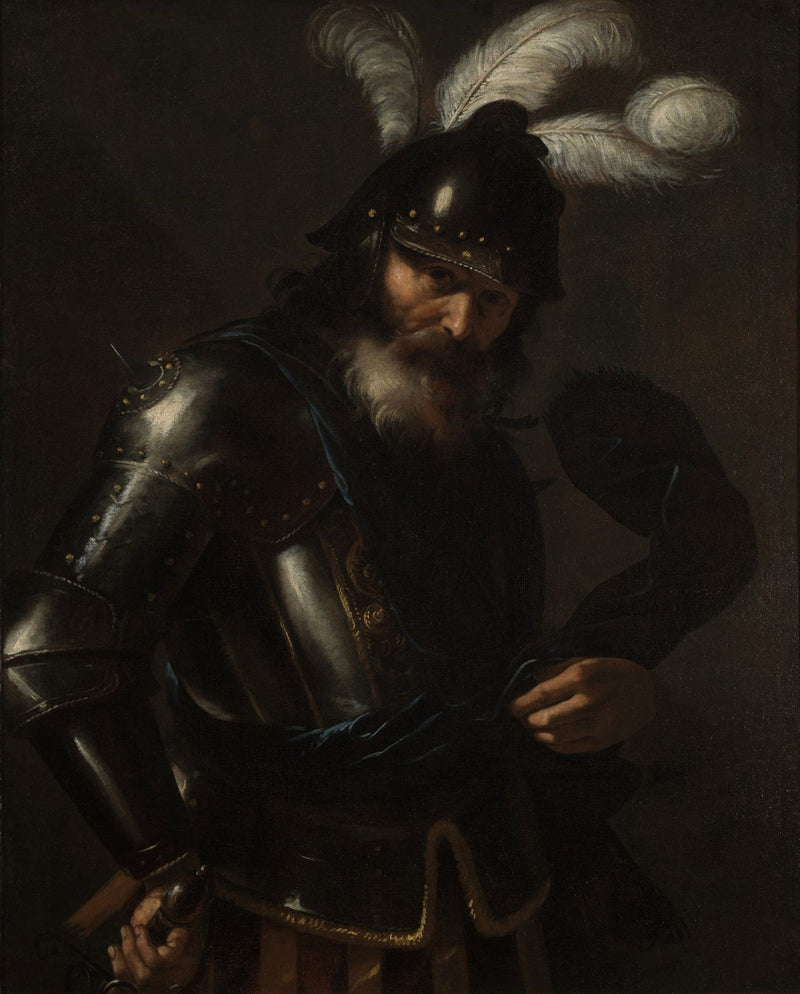 Portrait eines Ritters in Rüstung - Mattia Preti
