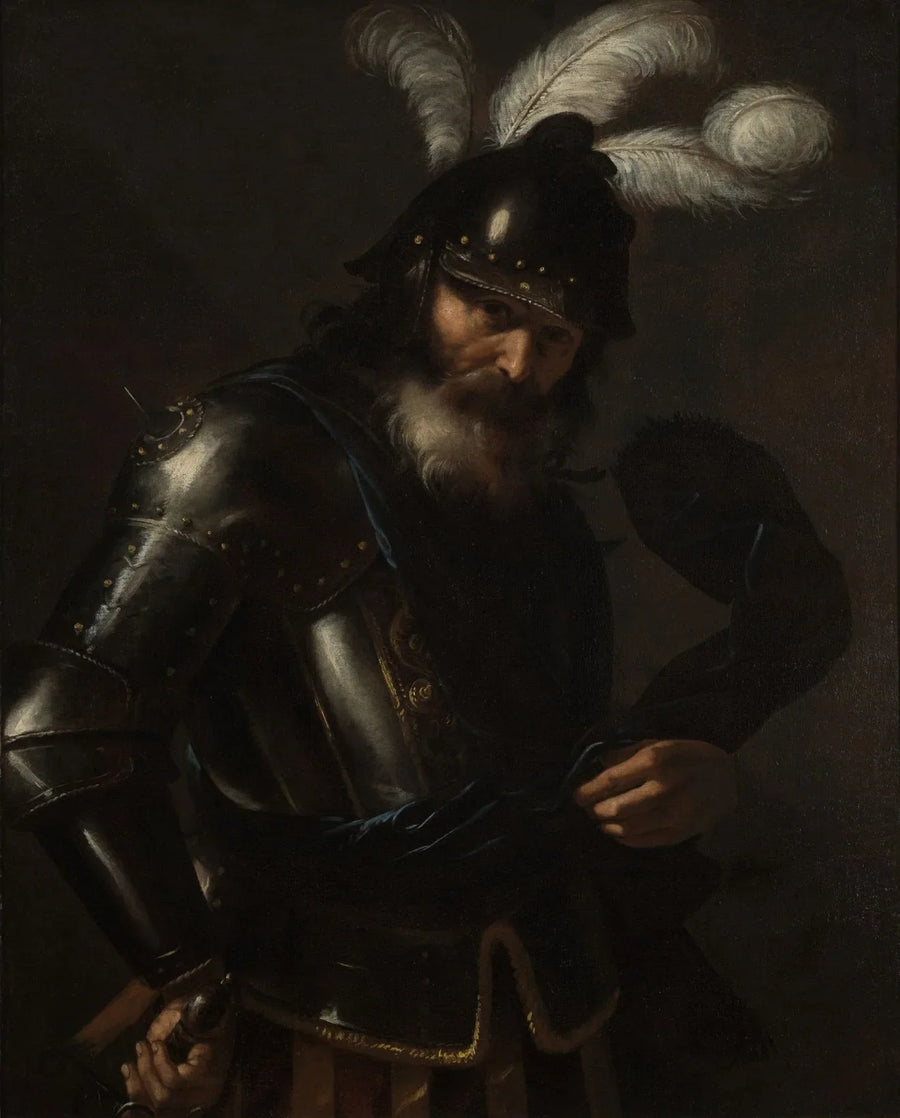 Portrait eines Ritters in Rüstung - Mattia Preti