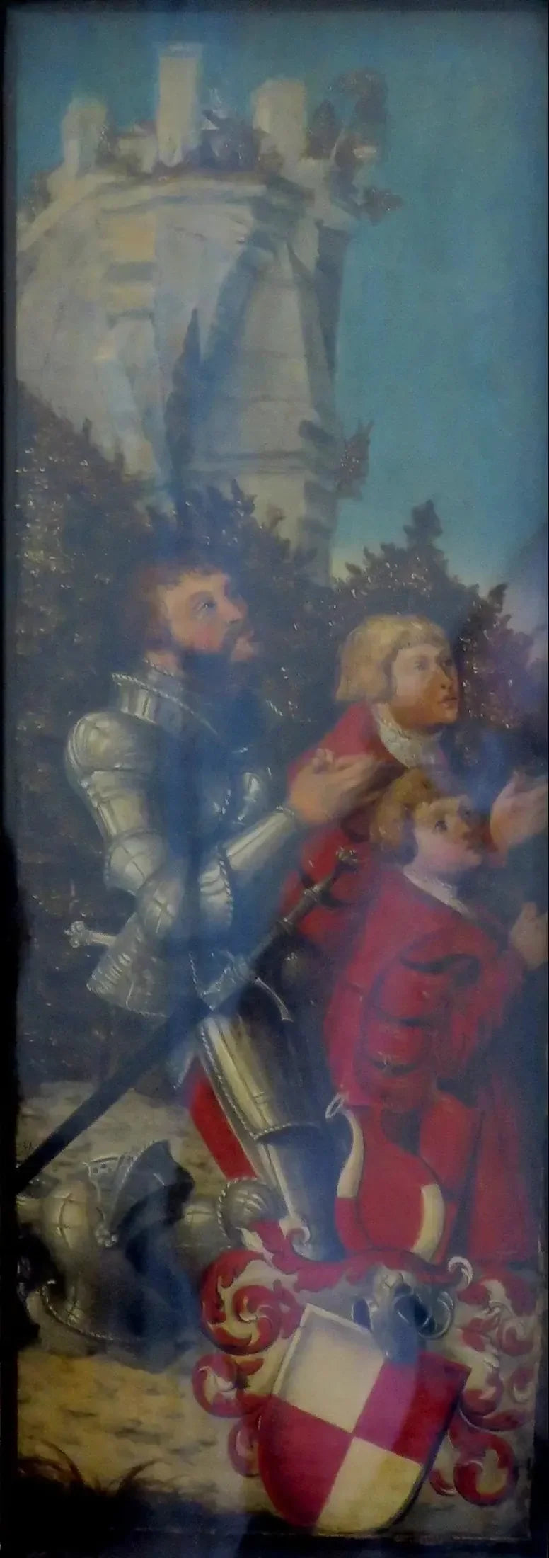 Porträt eines Ritters und seiner beiden Söhne - Lucas Cranach der Ältere