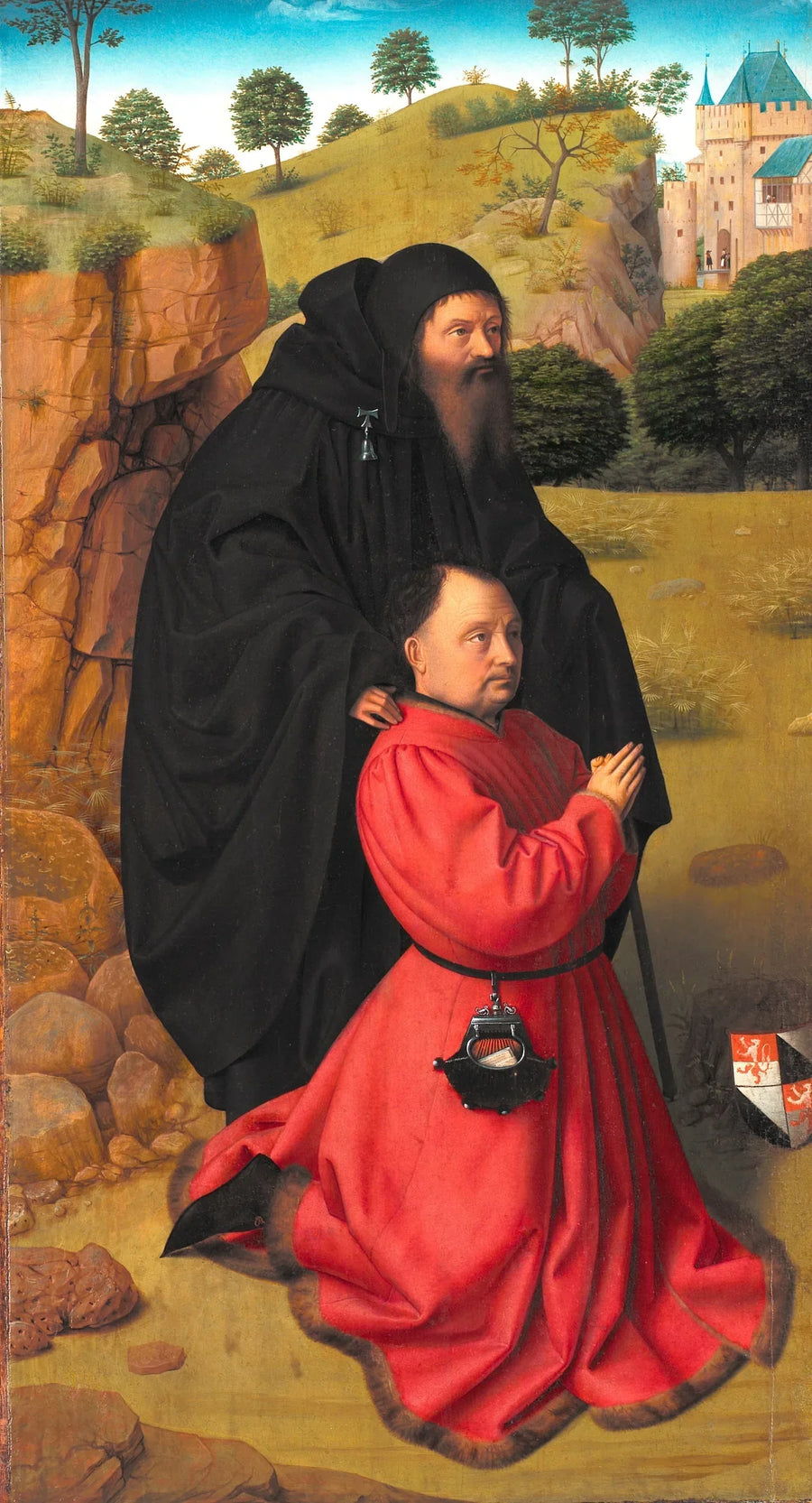 Porträt eines Spenders präsentiert von St. Antonius. - Petrus Christus