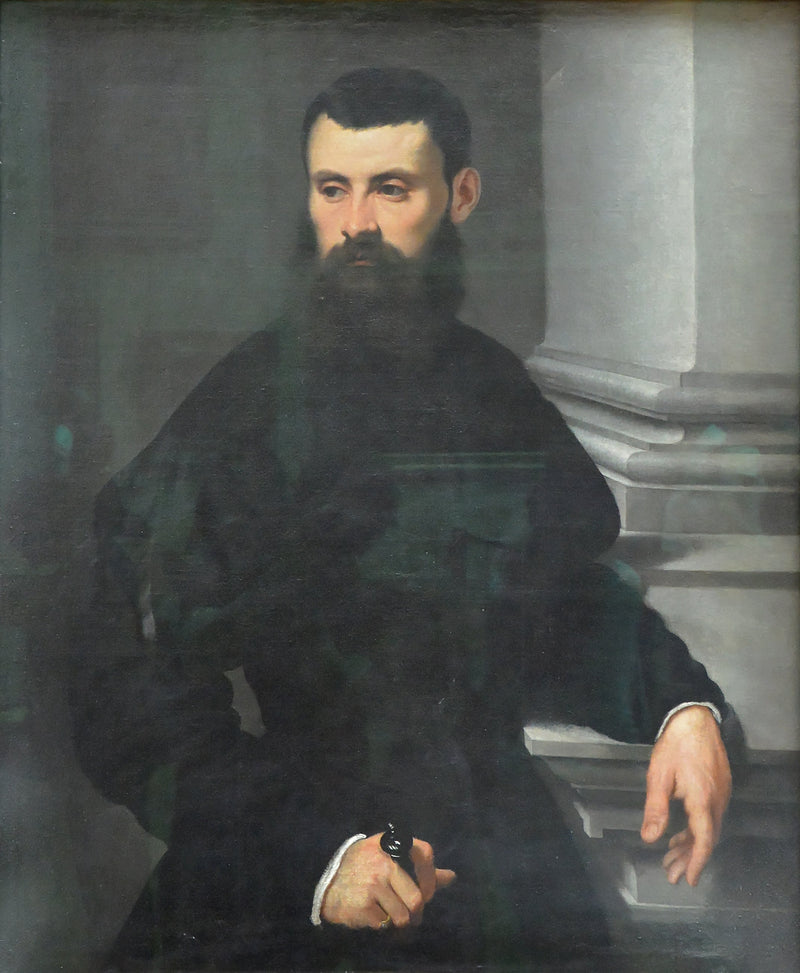 Porträt eines Edelmannes, die Hand auf dem Schwert - Jacopo Tintoretto