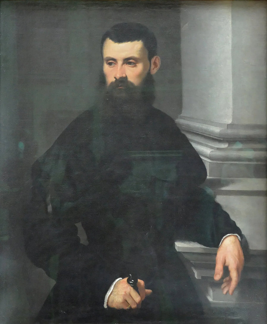 Porträt eines Edelmannes, die Hand auf dem Schwert - Jacopo Tintoretto