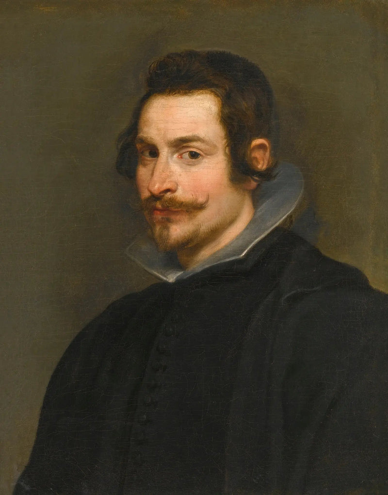 Porträt eines Gentlemans, bis zur Hüfte, in Schwarz gekleidet - Peter Paul Rubens