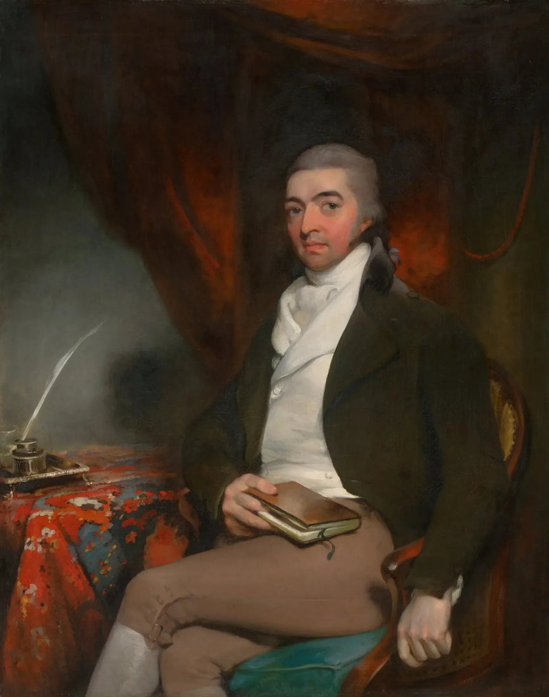 Porträt eines sitzenden Mannes mit einem Buch - Thomas Lawrence