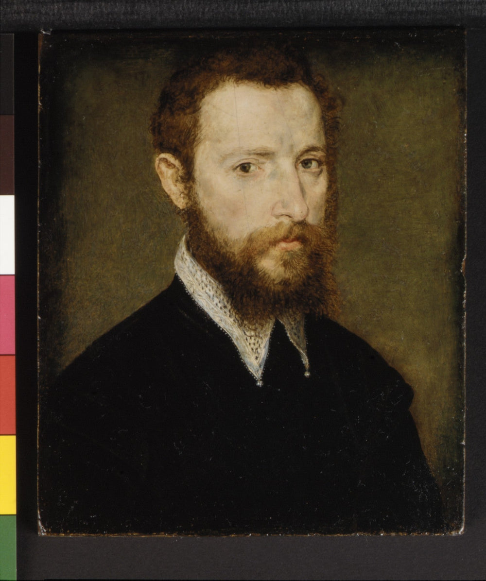 Portrait d'un homme au col pointu - Corneille de Lyon image 1 reproduction de peinture à l’huile