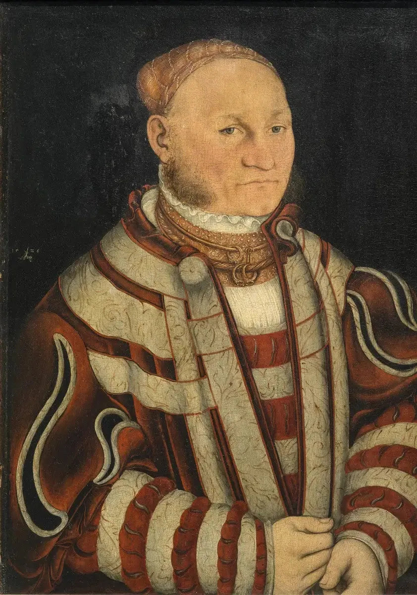 Porträt eines Mannes mit roten Schnurrbärten - Lucas Cranach der Ältere