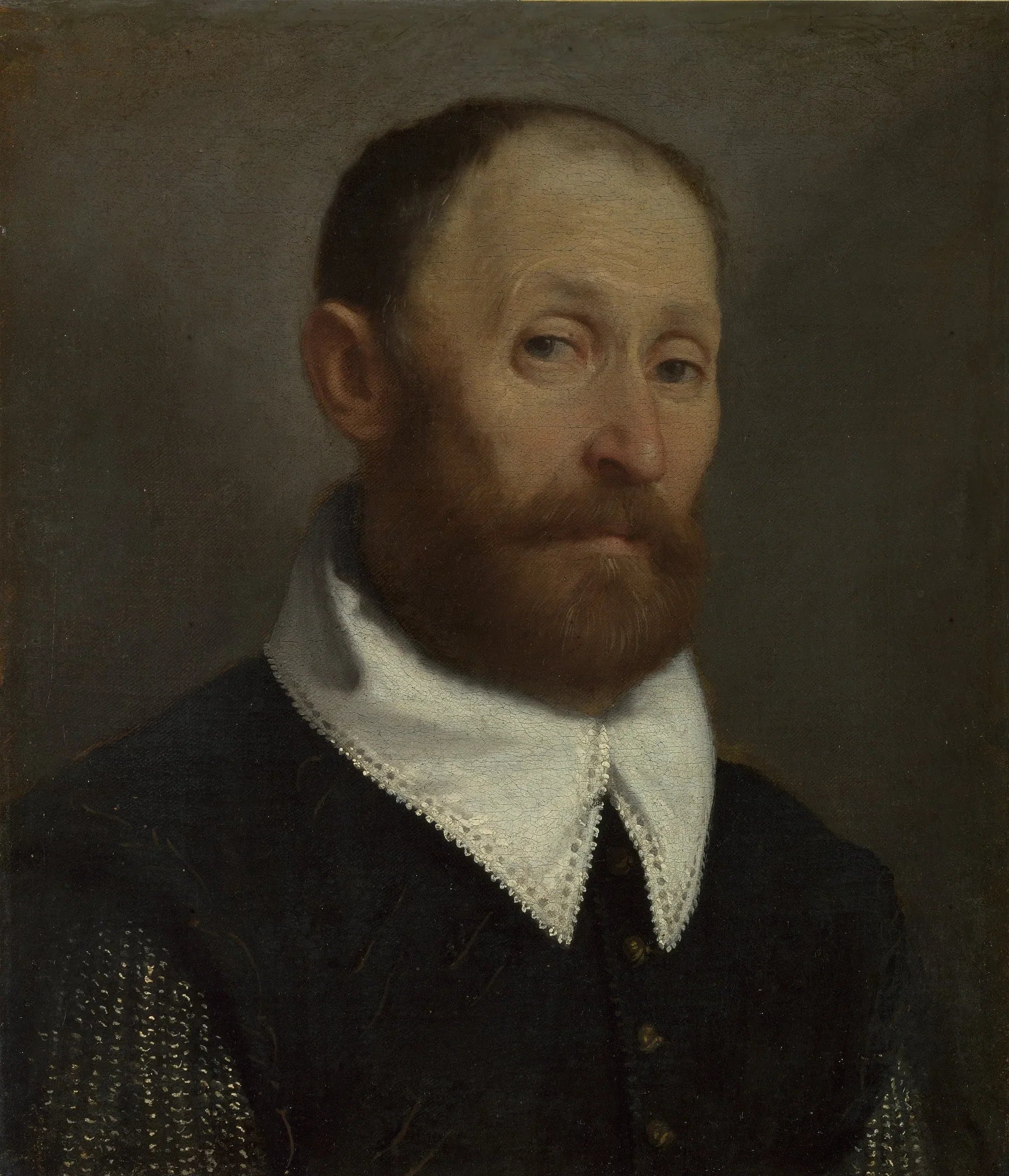 Portrait d'un homme aux sourcils levés - Giovanni Battista Moroni image 1 reproduction réalisée par Alpha Reproduction