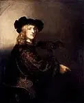 Porträt eines Mannes mit einem Falken - Rembrandt