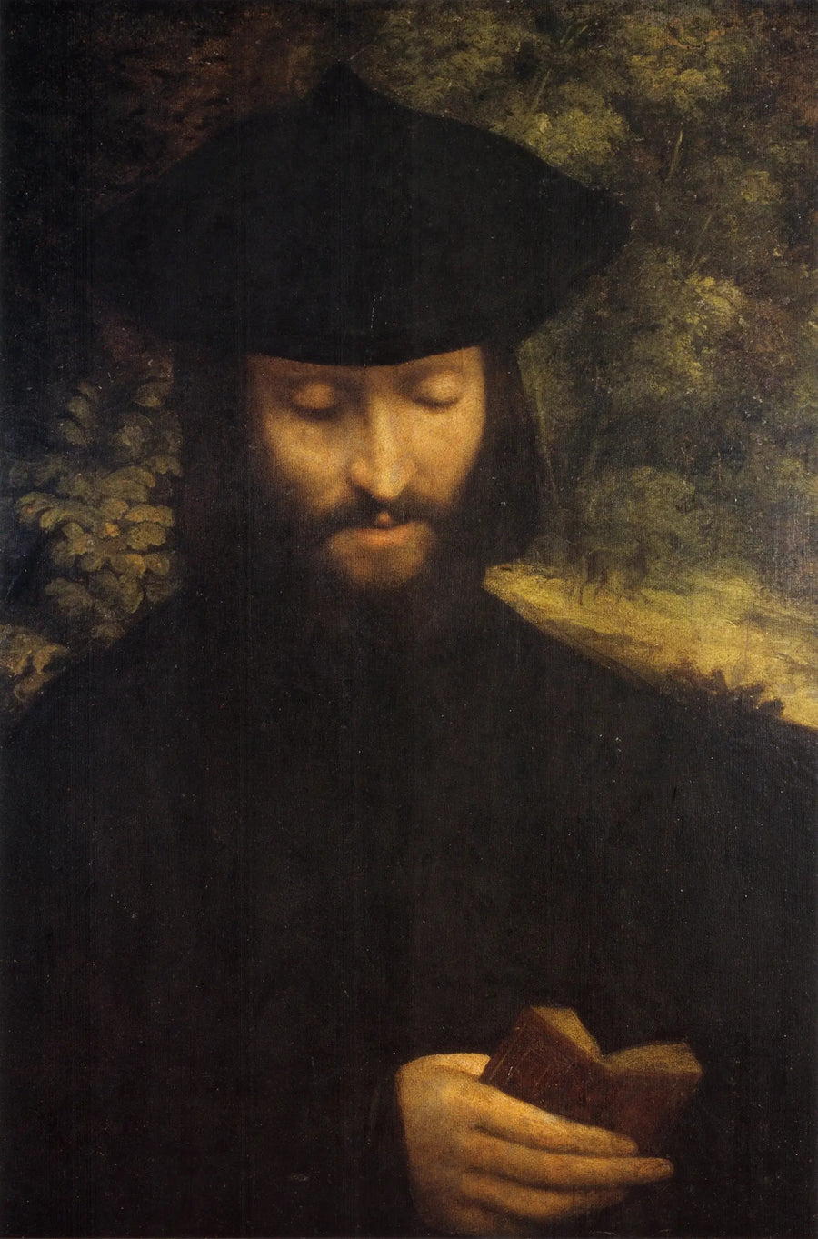 Porträt eines Mannes mit einem Buch - Antonio da Correggio