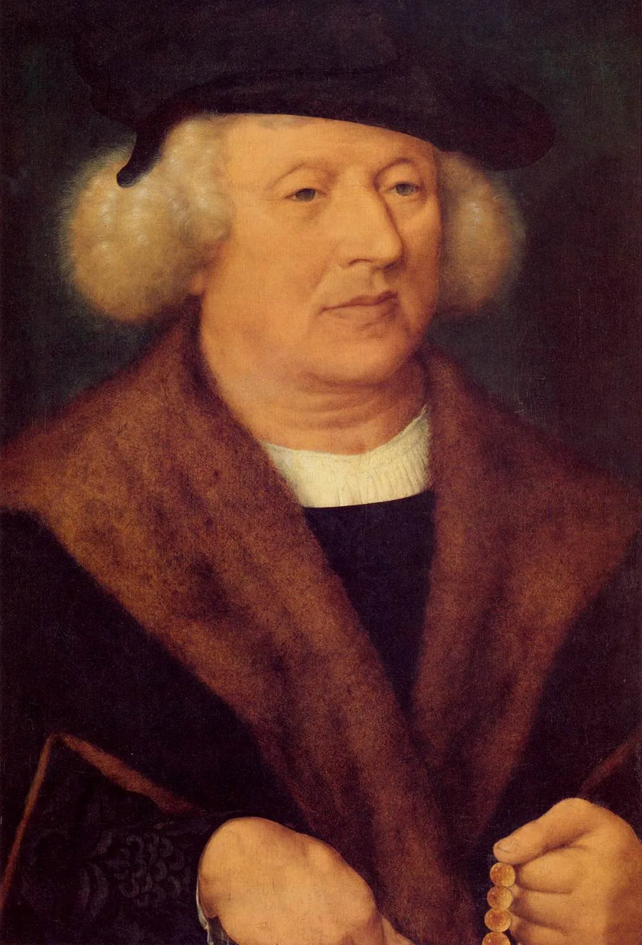 Porträt eines Mannes mit einer schwarzen Mütze - Joos van Cleve