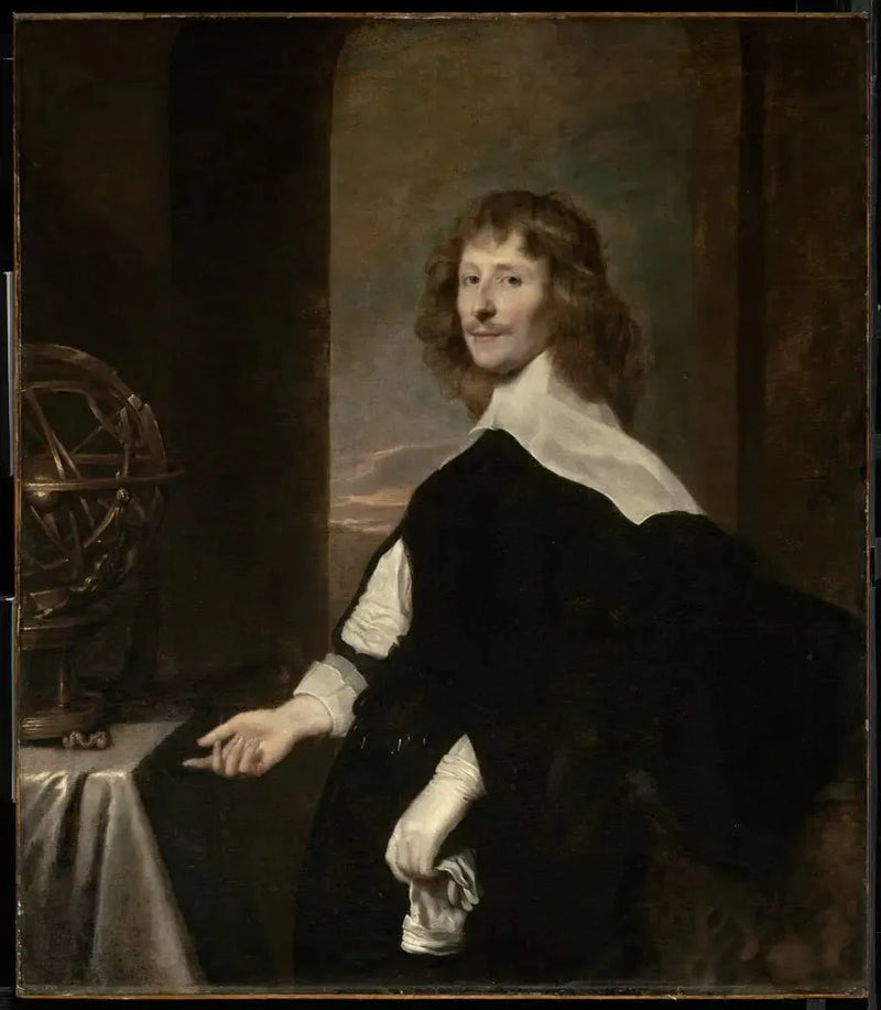 Portrait eines Mannes mit einer Armillarsphäre - Antoine van Dyck