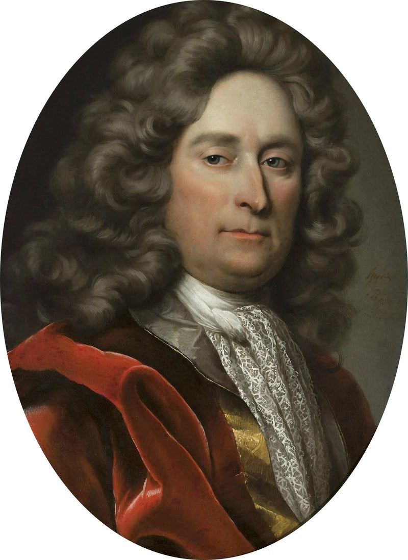 Porträt eines Mannes mit grauer Perücke. - Hyacinthe Rigaud