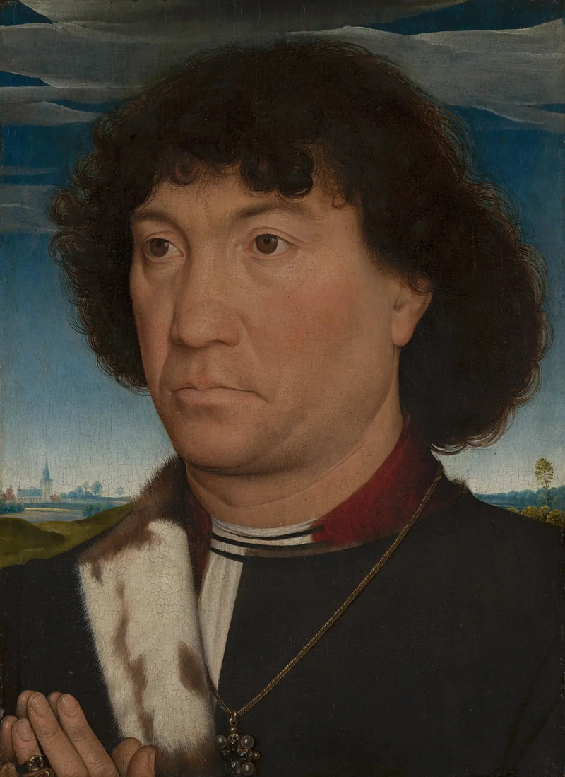 Porträt eines Mannes aus der Familie Lespinette - Hans Memling
