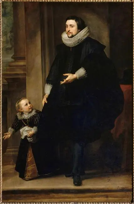 Portrait eines Mannes von Qualität mit seinem Sohn - Antoine van Dyck